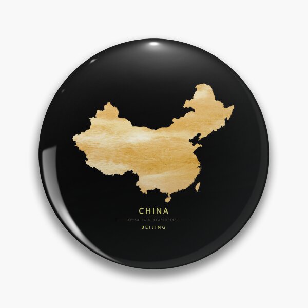 Item preview, China map in gold color designed and sold by Jerhus.