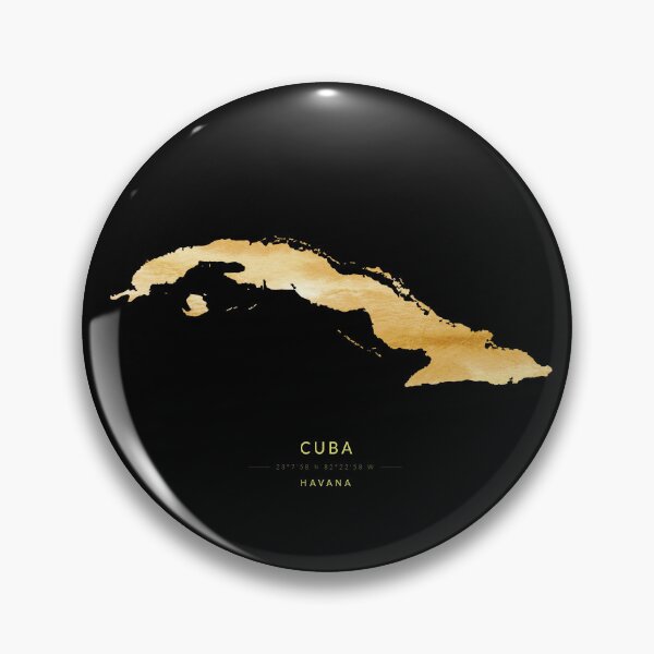 Item preview, Map of Cuba in gold color designed and sold by Jerhus.