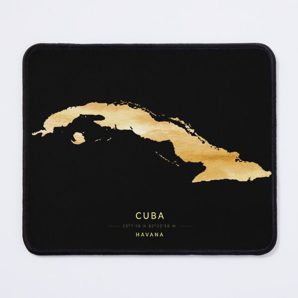 Item preview, Map of Cuba in gold color designed and sold by Jerhus.