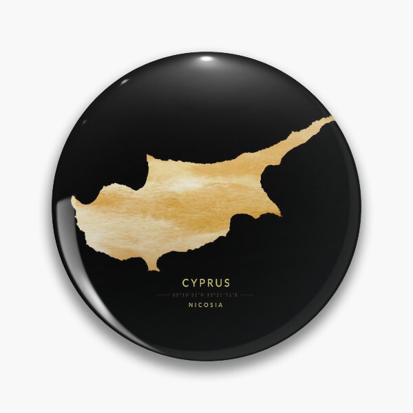 Item preview, Cyprus map in gold color designed and sold by Jerhus.