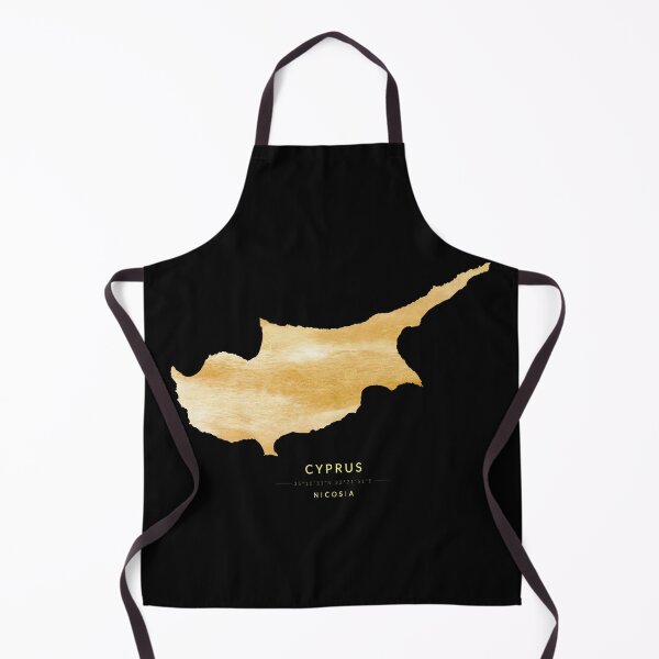 Item preview, Cyprus map in gold color designed and sold by Jerhus.