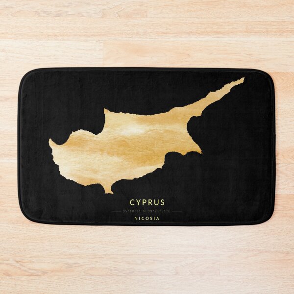 Item preview, Cyprus map in gold color designed and sold by Jerhus.