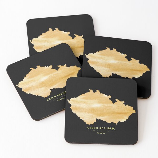 Item preview, Czech Republic map in gold color designed and sold by Jerhus.