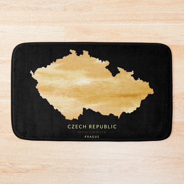 Item preview, Czech Republic map in gold color designed and sold by Jerhus.