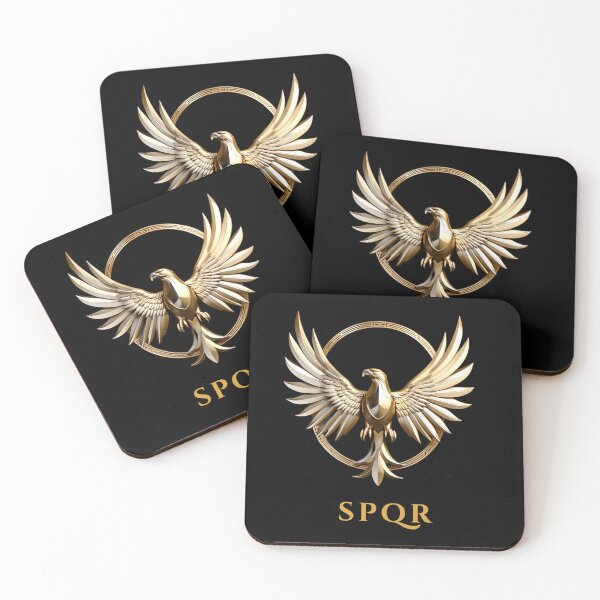 Item preview, SPQR Roman Empire Golden Eagle Emblem designed and sold by BinAlgoPix.