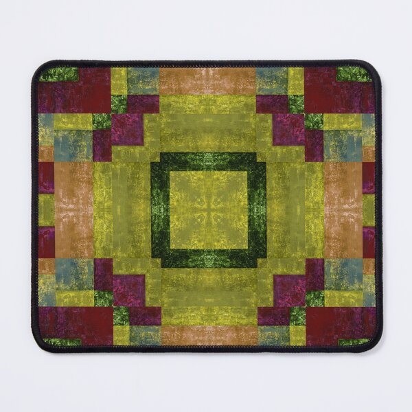 Artikelvorschau, Helles, abstraktes, samtstrukturiertes, mehrfarbiges, geometrisches Patchwork-Muster entworfen und verkauft von ArtistSunny.