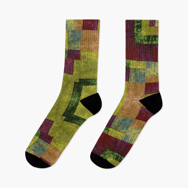 Artikelvorschau, Helles, abstraktes, samtstrukturiertes, mehrfarbiges, geometrisches Patchwork-Muster entworfen und verkauft von ArtistSunny.