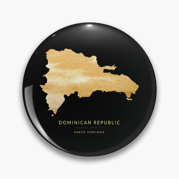 Item preview, Dominican Republic map in gold color designed and sold by Jerhus.