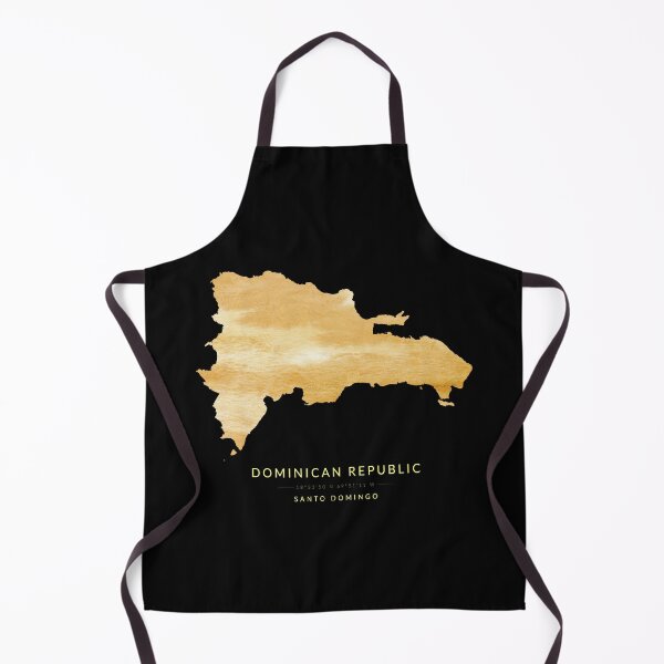 Item preview, Dominican Republic map in gold color designed and sold by Jerhus.