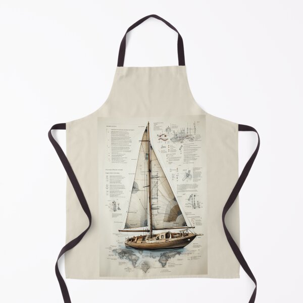 Item preview, Sailboat Vintage Blueprint designed and sold by Sketch-Shack.