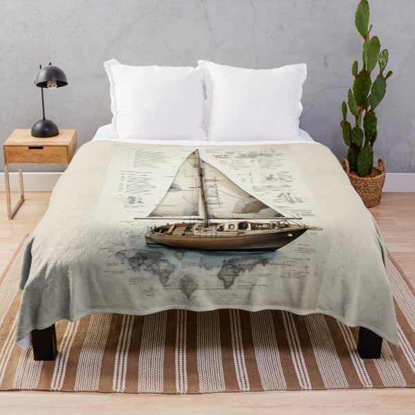 Item preview, Plano vintage de velero designed and sold by Sketch-Shack.