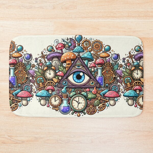 Item preview, Mystical Mushrooms all seeing eye magical Fungi designed and sold by CoffeeIsATrip.