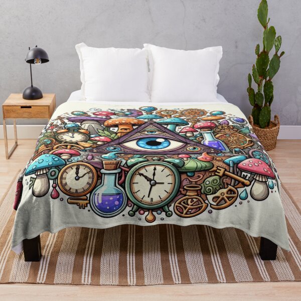 Item preview, Mystical Mushrooms all seeing eye magical Fungi designed and sold by CoffeeIsATrip.