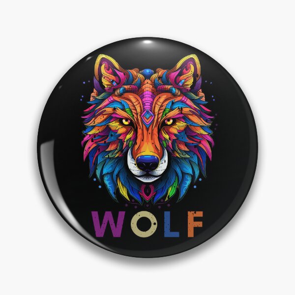 Item preview, Wild Colorful Wolf designed and sold by BAZART-CREATION.