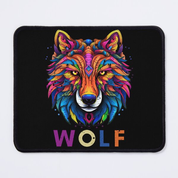 Item preview, Wild Colorful Wolf designed and sold by BAZART-CREATION.