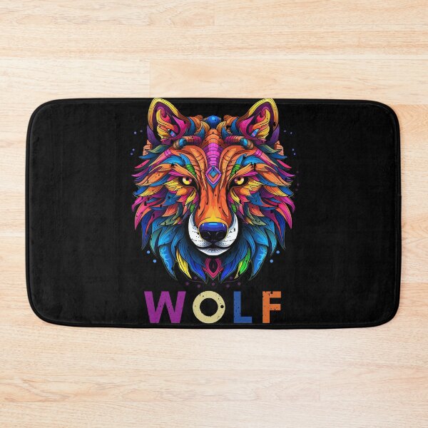 Item preview, Wild Colorful Wolf designed and sold by BAZART-CREATION.