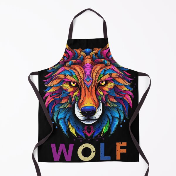 Item preview, Wild Colorful Wolf designed and sold by BAZART-CREATION.