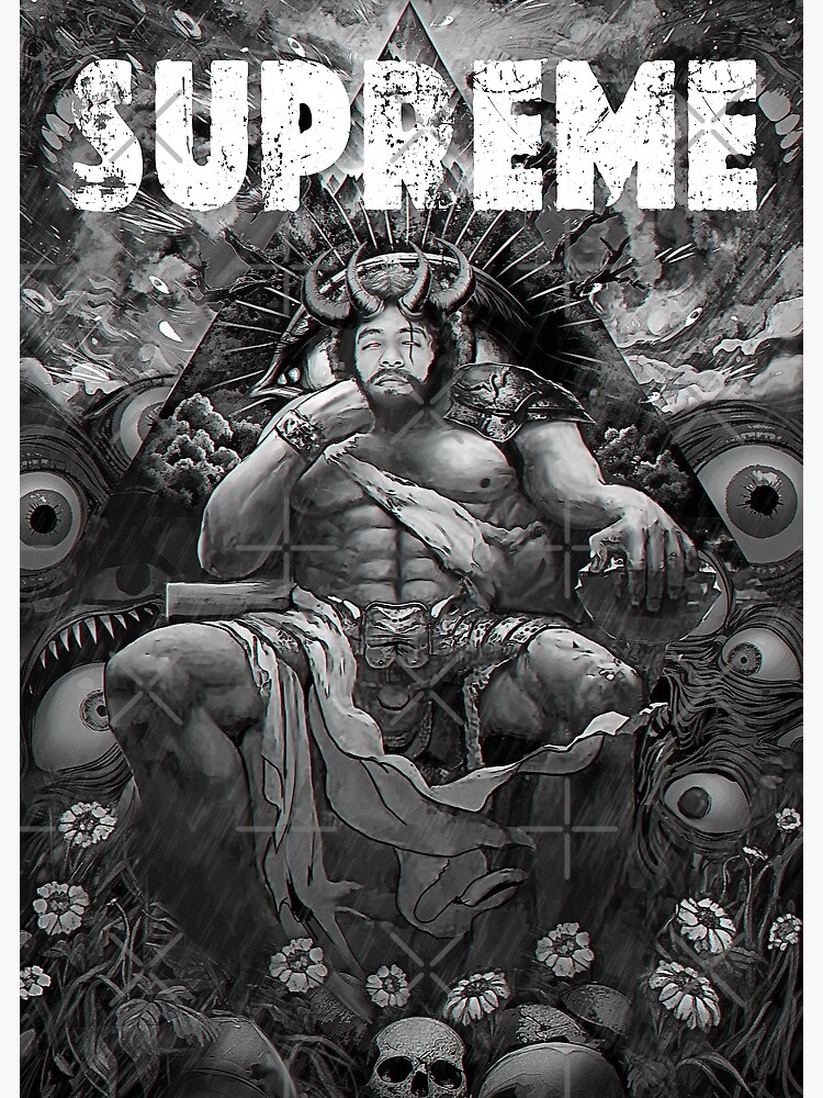 Supreme Baphomet Gothic 666 Satan Occult creepy manga style devil