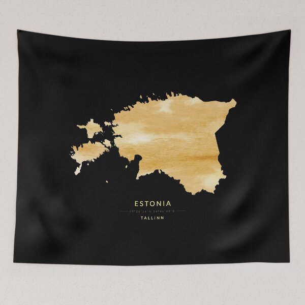 Item preview, Estonia map in gold color designed and sold by Jerhus.