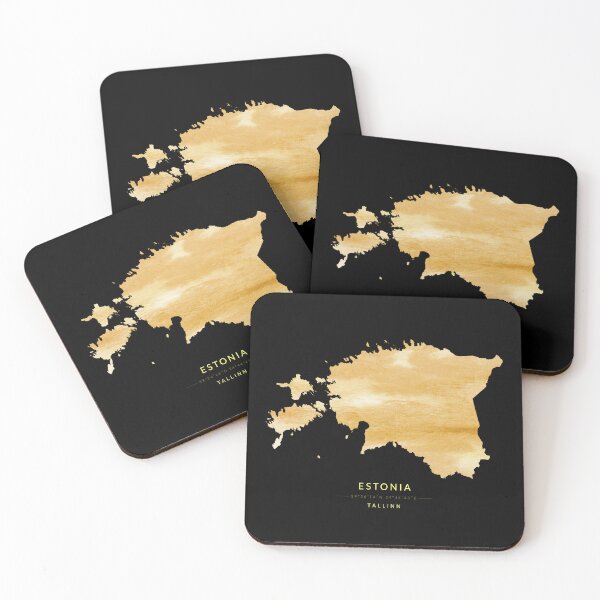 Item preview, Estonia map in gold color designed and sold by Jerhus.