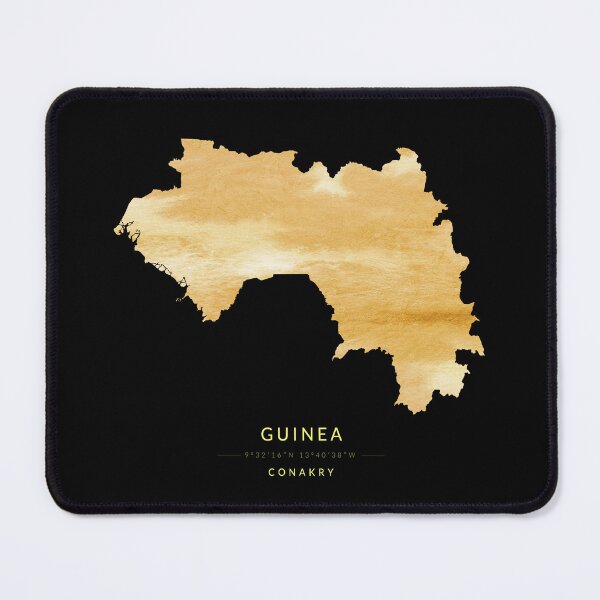 Item preview, Map of Guinea in gold color designed and sold by Jerhus.