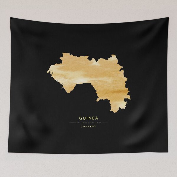 Item preview, Map of Guinea in gold color designed and sold by Jerhus.