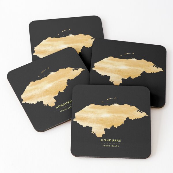Item preview, Honduras map in gold color designed and sold by Jerhus.