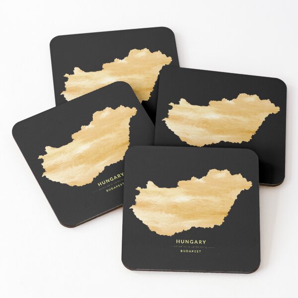 Item preview, Hungary map in gold color designed and sold by Jerhus.