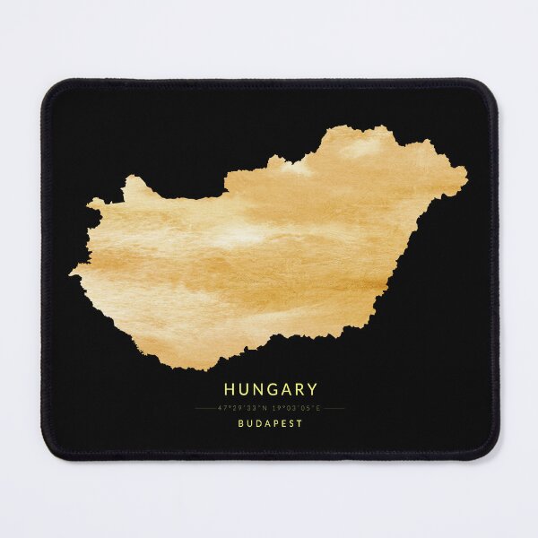 Item preview, Hungary map in gold color designed and sold by Jerhus.