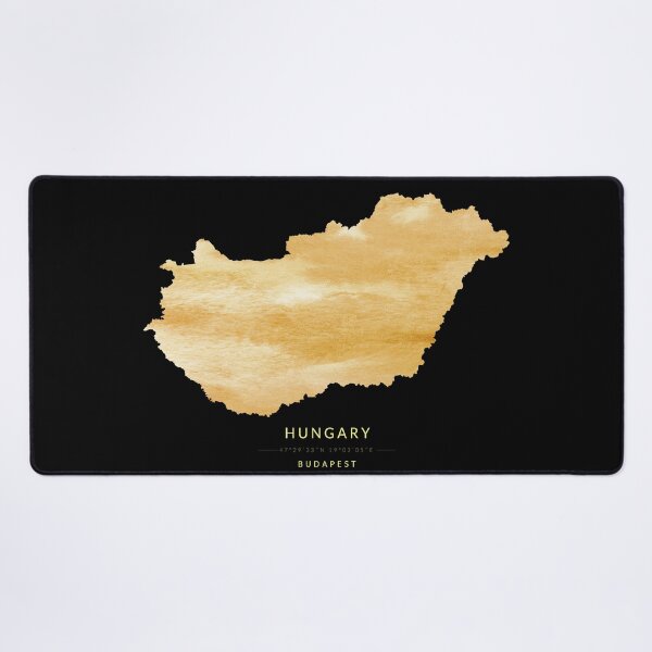 Item preview, Hungary map in gold color designed and sold by Jerhus.