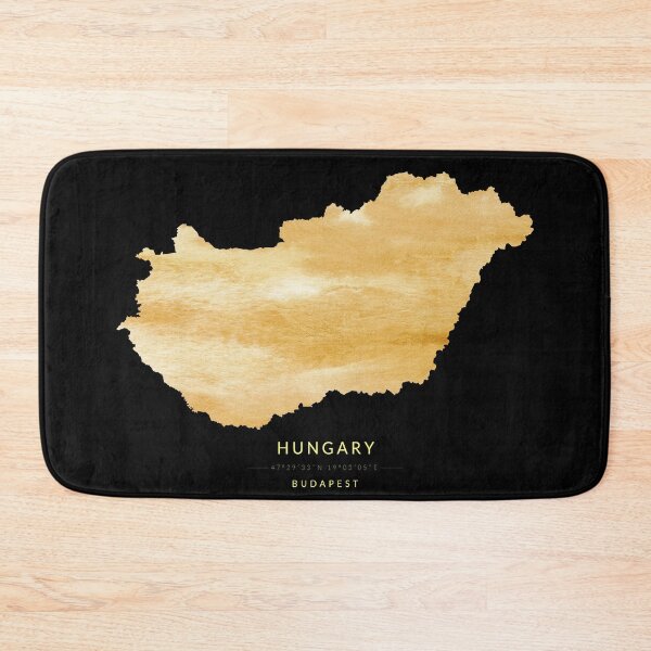 Item preview, Hungary map in gold color designed and sold by Jerhus.