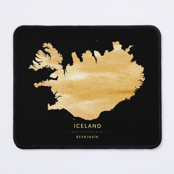 Item preview, Iceland map in gold color designed and sold by Jerhus.