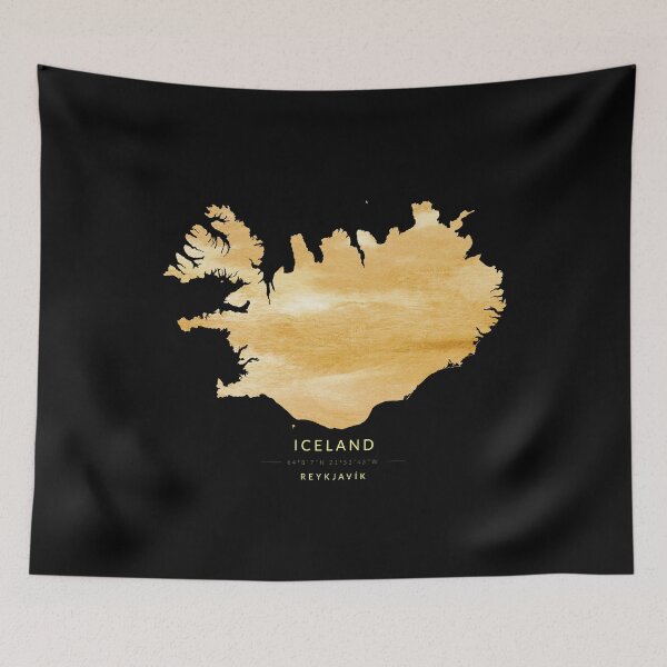 Item preview, Iceland map in gold color designed and sold by Jerhus.