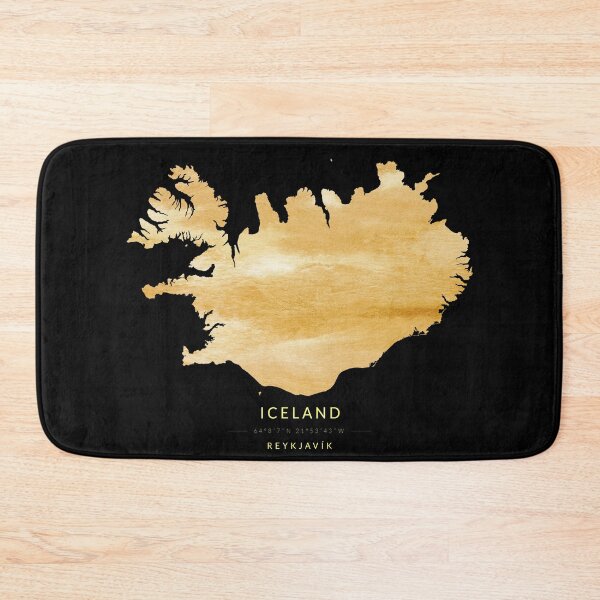 Item preview, Iceland map in gold color designed and sold by Jerhus.