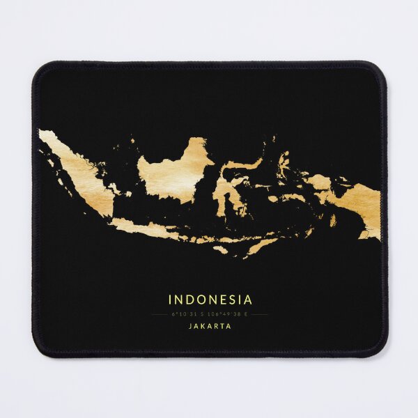 Item preview, Indonesia map in gold color designed and sold by Jerhus.