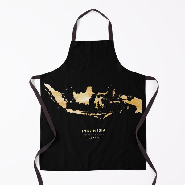 Item preview, Indonesia map in gold color designed and sold by Jerhus.