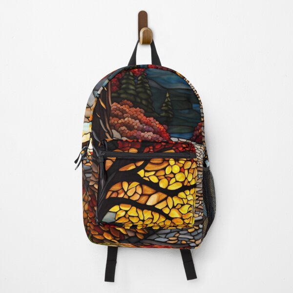 Item preview, Stained Glass Path Through Autumn Foliage designed and sold by ChanceTwoArt.