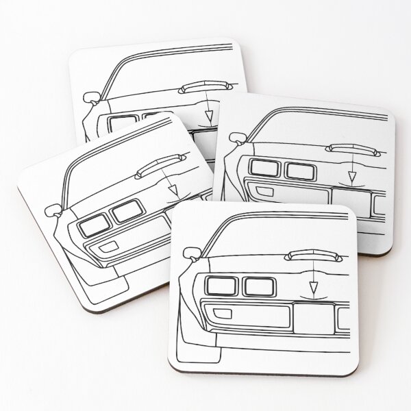 Item preview, Pontiac Firebird Trans Am 1979-1981 square black lined art designed and sold by EdimDesign.
