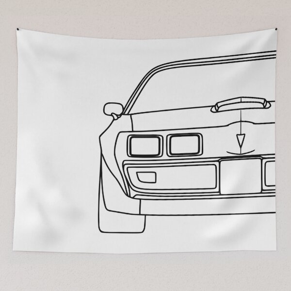 Item preview, Pontiac Firebird Trans Am 1979-1981 square black lined art designed and sold by EdimDesign.