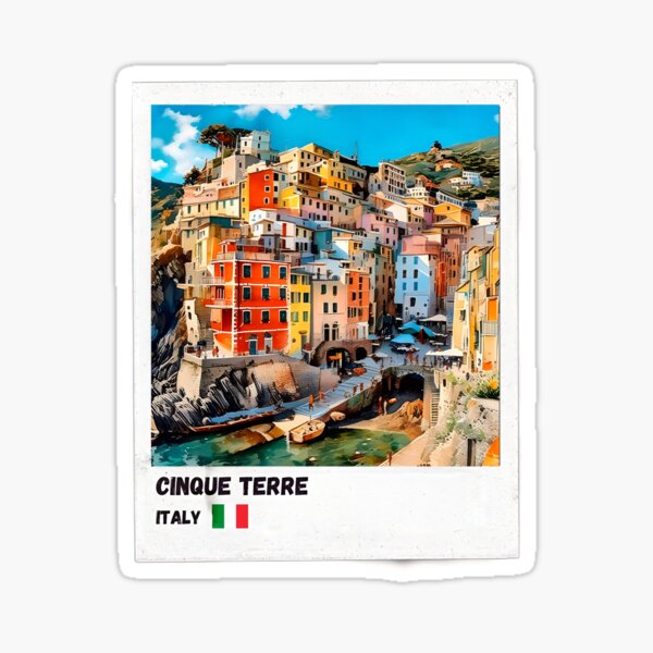 Item preview, Cinque terre Italy retro travel designed and sold by Travel Memories.