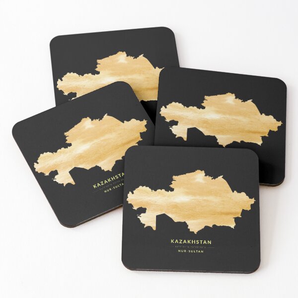 Item preview, Map of Kazakhstan in gold color designed and sold by Jerhus.