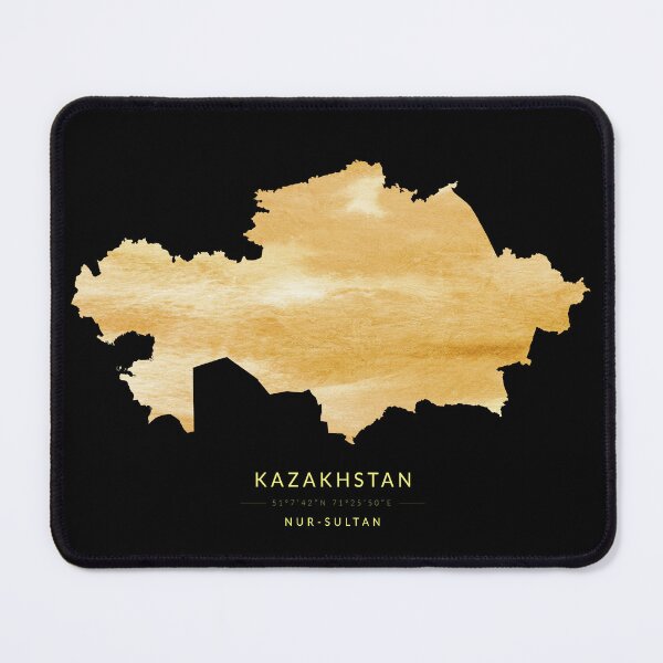 Item preview, Map of Kazakhstan in gold color designed and sold by Jerhus.