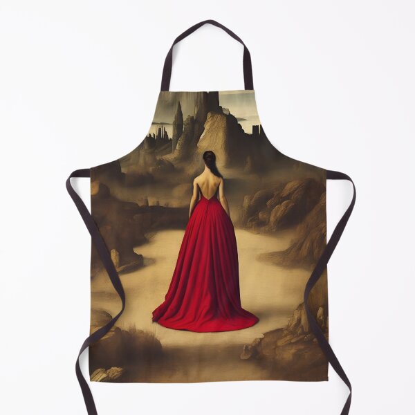 Item preview, Elegant lady in a red dress by the mountains designed and sold by Fantasymachine.
