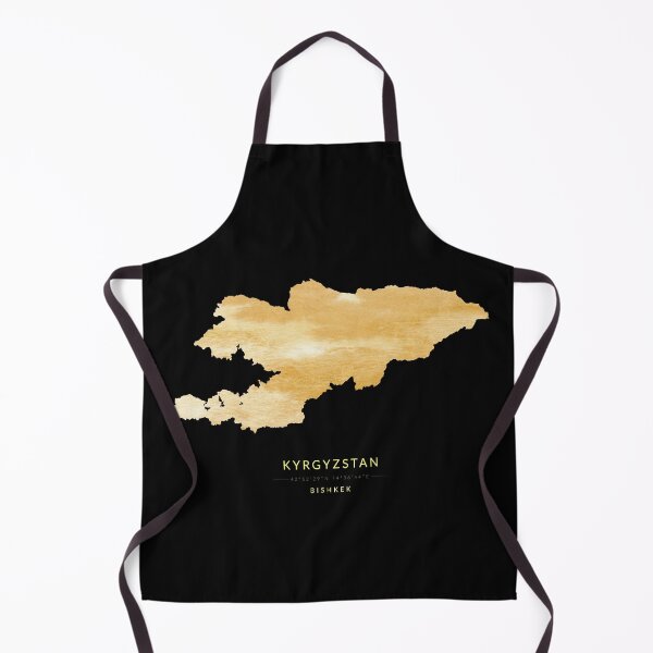 Item preview, Kyrgyzstan map in gold color designed and sold by Jerhus.