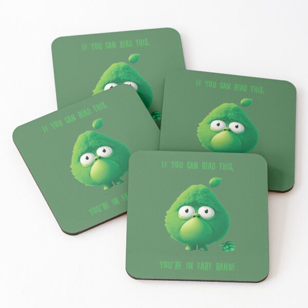 Item preview, Green fart monster with a leaf on its head designed and sold by HarridanCreates.