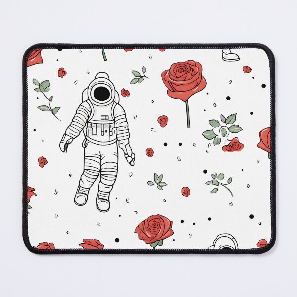Item preview, Spaceman with red roses designed and sold by ooHalloo.
