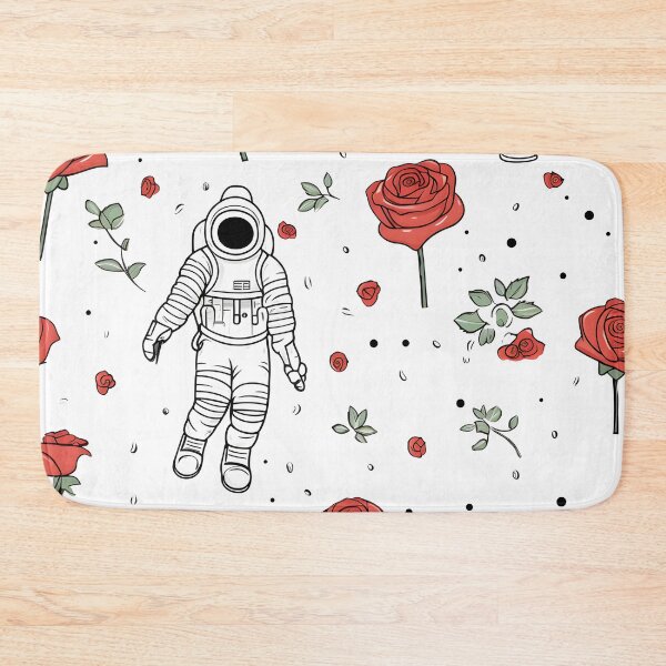 Item preview, Spaceman with red roses designed and sold by ooHalloo.