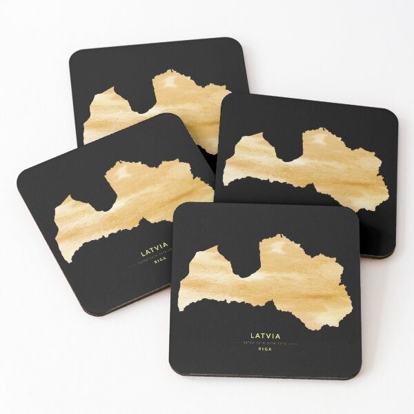 Item preview, Latvia map in gold color designed and sold by Jerhus.