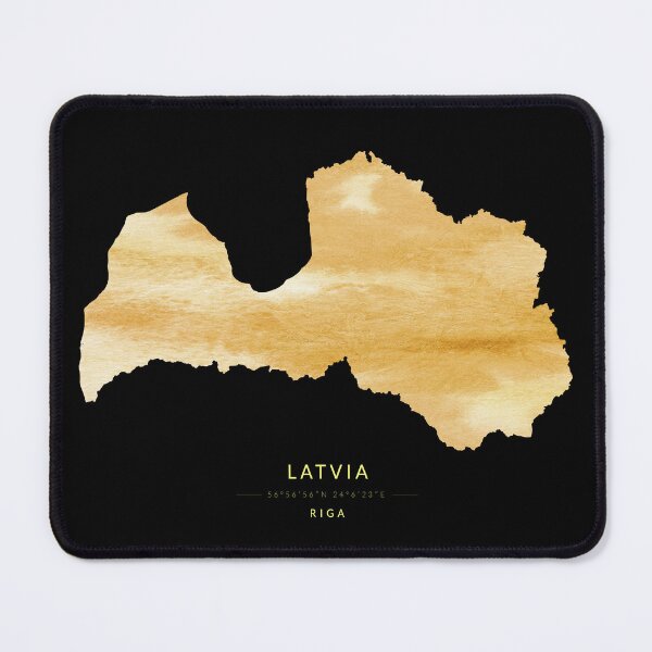 Item preview, Mapa de Letonia en color dorado. designed and sold by Jerhus.