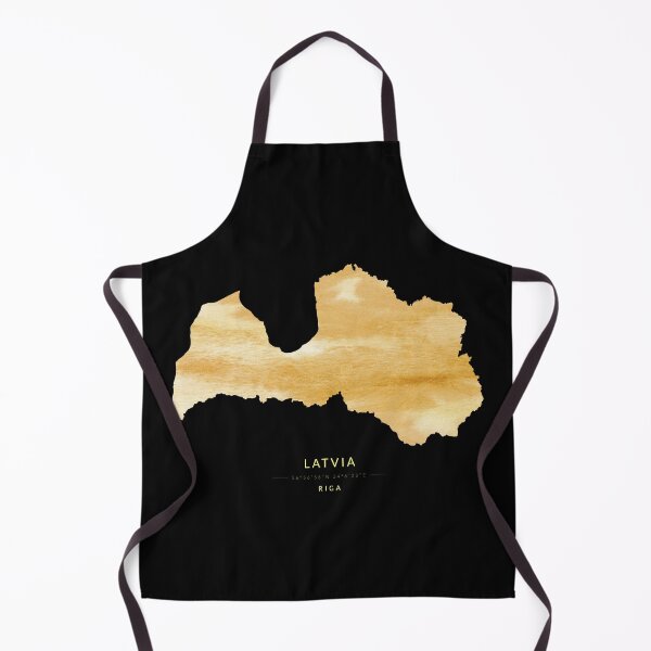 Item preview, Latvia map in gold color designed and sold by Jerhus.